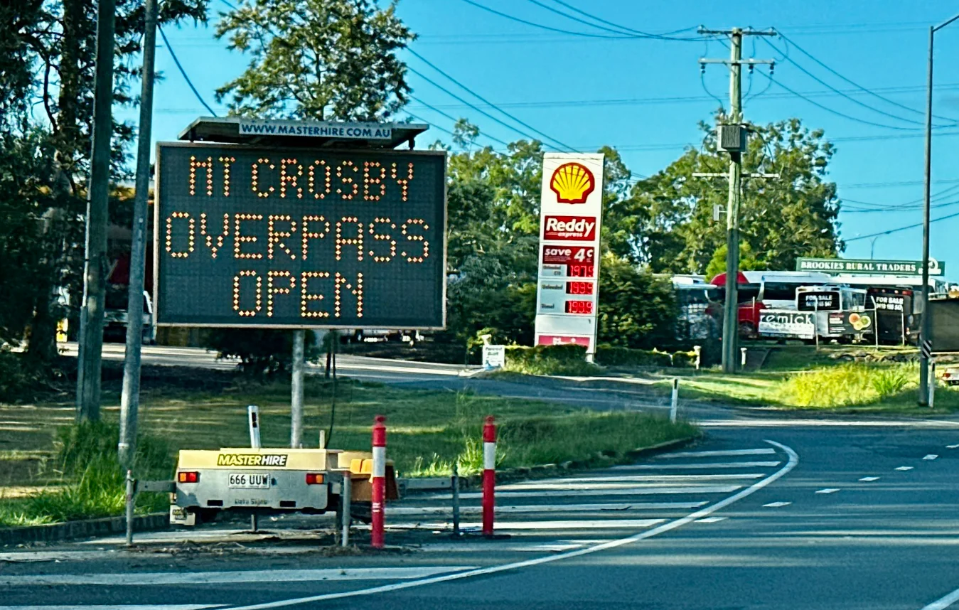 Mt Crosby overpass works
